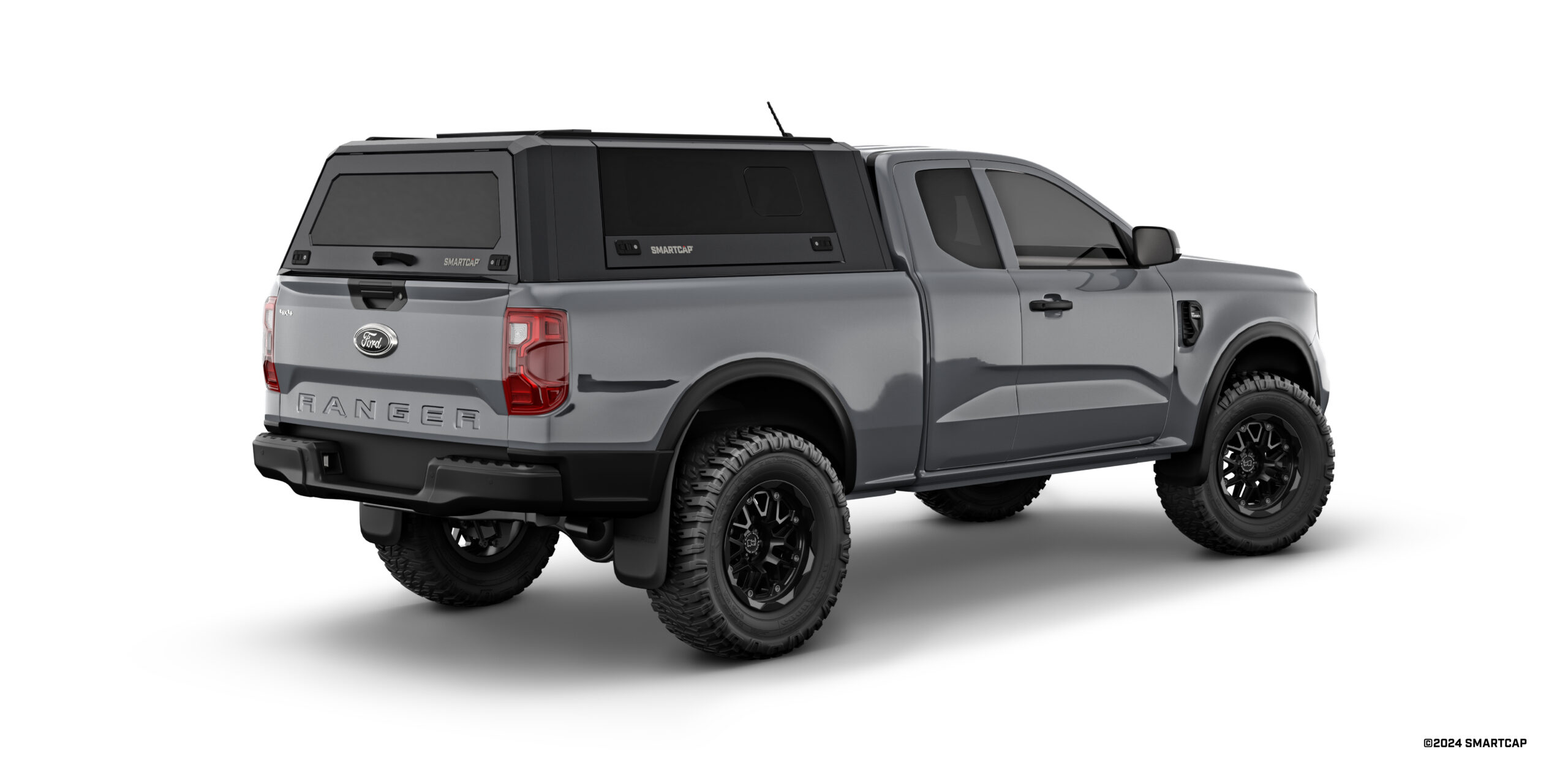 SmartCap EVO Ford Ranger Ext Cab 2019-Current 5 Passenger Rear Three Quarter