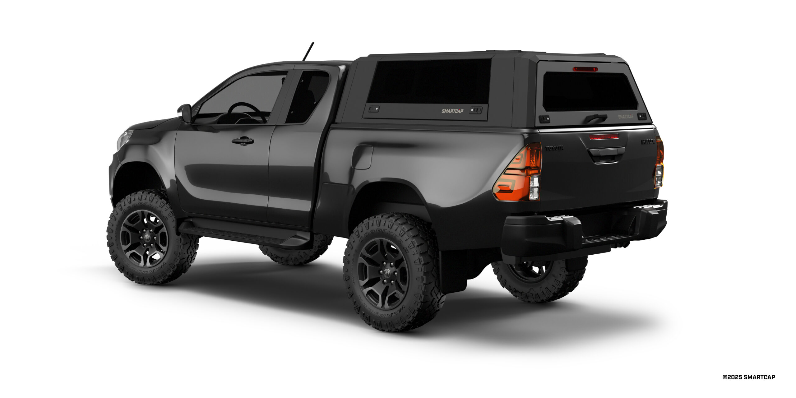 SmartCap EVO Toyota Hilux Extended Cab 2016-Current 3 Drivers Rear Three Quarter